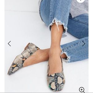 The Cory Flat in Snake Embossed Leather 8.5 BNWT